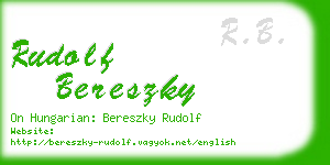 rudolf bereszky business card